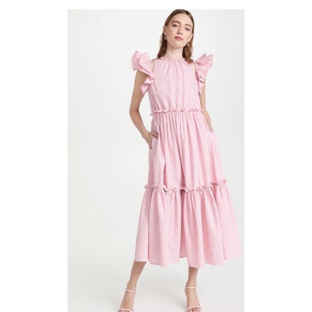Cinq A Sept Sofia Striped Yanin Dress. Pristine. Size 14